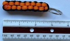 Paracord Key Chain Box Knot Halloween Black And Orange