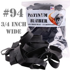 Black #94 Large Premium Outdoor Rubberbands .75 inch Extra Wide