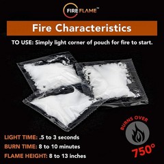 Fireflame Quick Instant Fire Starter – 100% Waterproof Indoor & Outdoor, 40 Pack