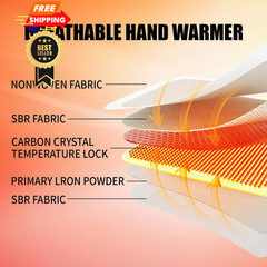 10 Pack Hand Warmers Disposable – Up to 15 Hours of 15 Hours, Creamy white