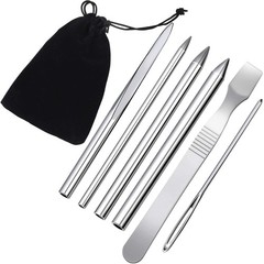 BBTO 6 Pieces Paracord Stitching Set 6 Sizes Paracord FID Lacing Stitching Needl