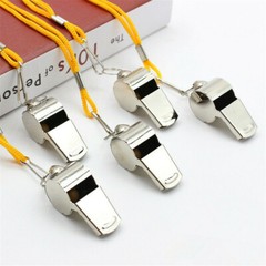 1-5Pcs Metal Referee Whistle With Key Ring Sports School Football Rugby Outdoor