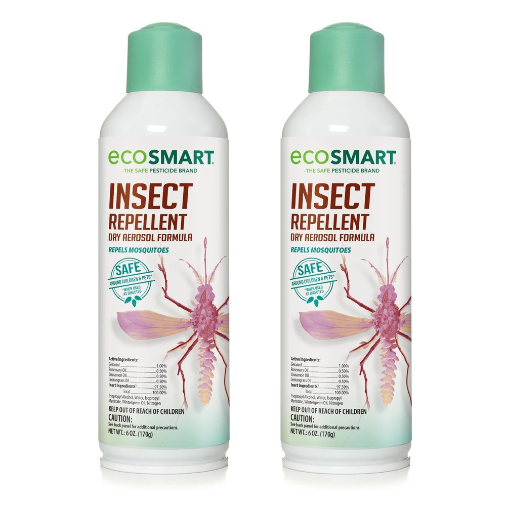EcoSmart 6oz Plant-Based Mosquito Spray (2-Pack)