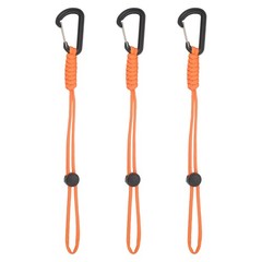 Paracord Keychain Carabiners, 11″ & 3Pcs & Orange-Fitting for (Outdoor)