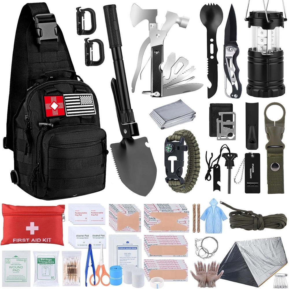 Survival Kit 251pcs Emergency Survival Gear Kit Gift for Men Women Christmas
