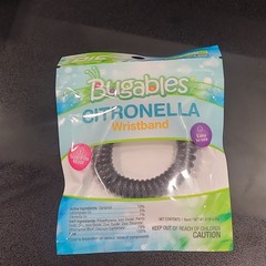 Bugables Citronella Wristband Mosquito Repellent Black Fits Most Resealable Bag