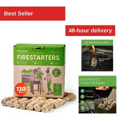Inflame Fire Starters 130 pcs Waterproof Charcoal BBQ Campfire