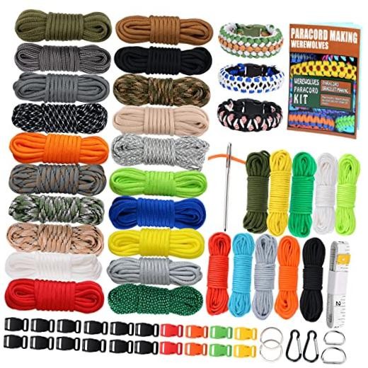 Paracord 550, 4MM Paracord 20 Colors & 2MM Micro Paracord Rope 10 Forest