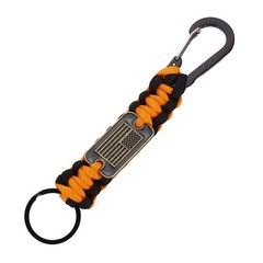 Paracord Keychains, Paracord Keychain with USA Flag, Orange and Black