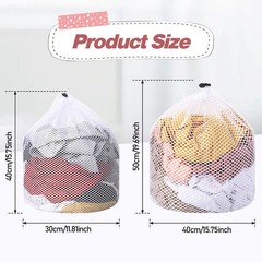 2pcs Mesh Laundry Bags for 11.81 inches x 15.75 (two sizes), 2 Pcs