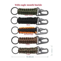 Paracord Monkey Fist Keychain – Random Color – Steel Ball Survival Keychain