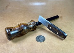Bushcraft Camping Survival Firesteel Ferro Rod Cocobolo Striker Scraper Set