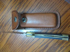 rmk99 Uncle Henry Schrade 8.7″ Folding Knife LB7 USA Wood Handle w/Sheath st135