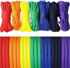 7 pcs Paracord Bracelet Cord Parachute Rainbow Rope Outdoor Survival Safe Rope S