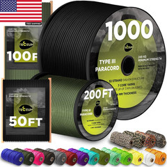 5/32″ Paracord Rope 1000 – 1000Ft / 200Ft / 100Ft / 50Ft – Tactical Parachute Co