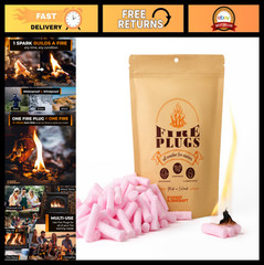 Non-Toxic Waterproof Fire Starters – 5+ Minute Burn for Emergencies, Camping, Gr