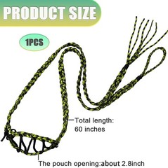 Paracord Balearic Shepherd Sling, 63 Inch Handcrafted Braided Slingshot, Roma…