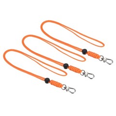3pcs 19″ Paracord Lanyard Clasp Necklace Badge Holder Strap Keychain Cord Orange