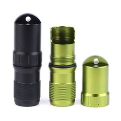 Pill Case EDC Container Capsule Airtight Aluminum Alloy Pill Bottle Keychain