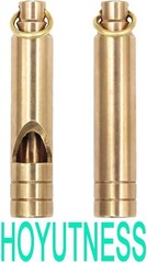 Brass Survival Whistle, 125 dB Loud Emergency Whistle with 1 Pack, Yellow