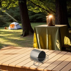 Sleek and Functional Titanium Coffee Cup for Traveling and Backpacking