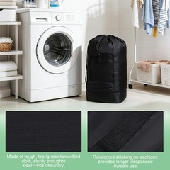 Backpack Laundry Bag,Large Travel D13″xH29″ |1 Pack, Black-backpack