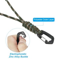 Badge Lanyard 8.6 Inch, Necklace Keychain Cord Metal Clasp Hook, Camo Olive