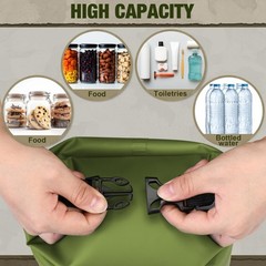 Foilswirl Bear Bag Food Storage System for Camping,10 L,Army Green