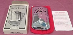 Restoration Hardware 1955 Metal Catalytic Hand Warmer, Silver, Portable Reusable