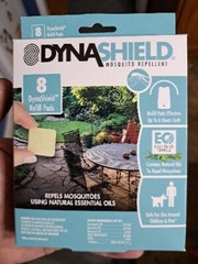 Mosquito Repellent Dyna Shield Refill Pads Using Essential Oils 8 Per Box