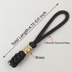 2 Pack Paracord Knife Lanyard, EDC Lanyards with Brass Beads for Keychains, P…