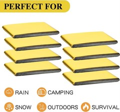 10 Pack Emergency Thermal Blankets Waterproof Foil Survival Rescue Kit 130x210cm