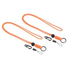 Paracord Lanyard 20″, 2pcs Laces Badge Holder Necklace, Orange