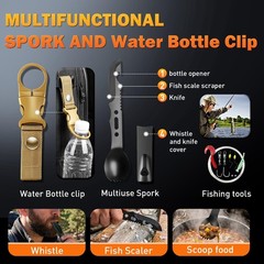 Survival Gear Kit for Men: 27-in-1 Complete Tools & Large, Black, Orange
