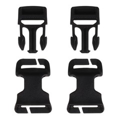 2Pcs Reusable Pom Backpack Buckles Convenient Outdoor Strap Buckles Black