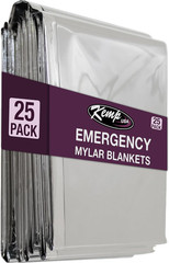 Kemp USA emergency mylar blanket pack of 25, lightweight survival gear