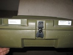 Hard Case Military Plastic 24x22x7 Divided Hinged Lid Miltope Laptop