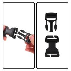 2Pcs Black Multi Function Strap Buckles Durable Pom for Sports and Hiking