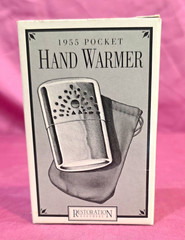 Restoration Hardware 1955 Metal Catalytic Hand Warmer, Silver, Portable Reusable