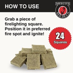 Quick Lighting Firelighting Squares for Indoor and Outdoor Use Pack of 24