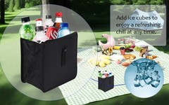 2 Pack Collapsible Foldable Car Trash Can, Hanging Waterproof Leakproof Can (…