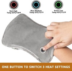 Hand Warmers Rechargeable, 10000mAh Electric Heated Gloves Portable Graphene Han