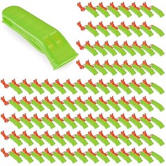 100 Pieces Emergency Whistles with Lanyard Safety Survival Whistles Loud Green
