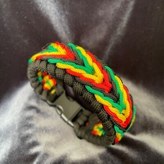 Paracord Bracelet Rasta, LGBT Rainbow, different colours, easy release clasp