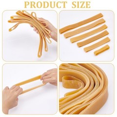 NBEADS 6 Pcs 6 Sizes Mold Rubber Bands, Plaster Band Yellow