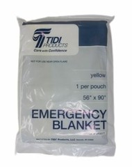 TIDI 980077 Emergency Blanket 2-Layer 56″ X 90″ Yellow