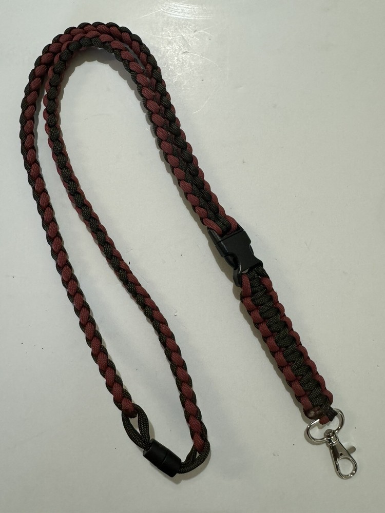 Heavy Duty Braided 550 Paracord 21” Neck Lanyard Keychain Men Women Outdoor/Work