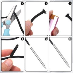 6PCS Paracord Needle Tool Set Lacing Stitching For Leather Rope Bracelets