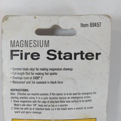 Magnesium Fire Starter Flint Striker Knife Campfire Tool Item 69457