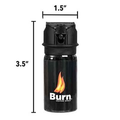 3 Pack Burn Pepper Spray 1.35 fl oz Self Defense Heavy Duty Flip Top Black